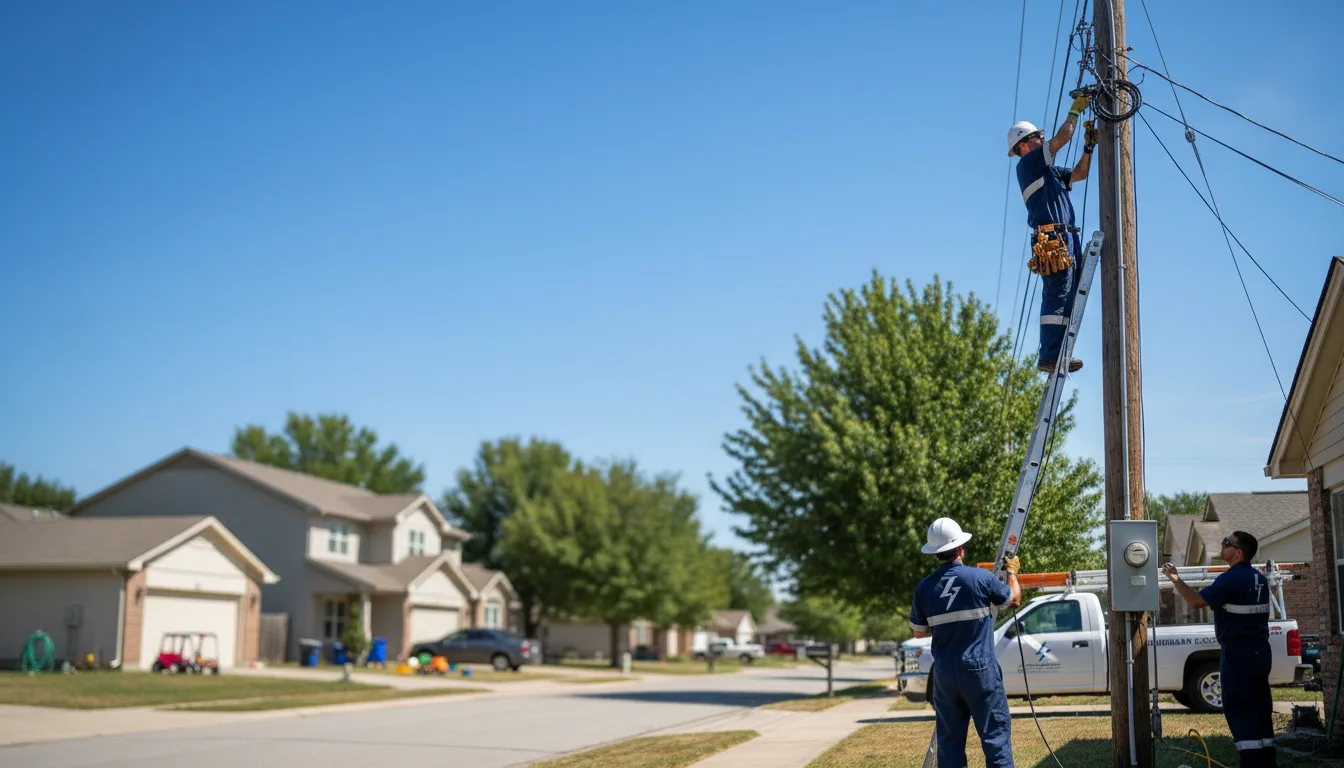 Residential electrician providing installation services in Fishers, NY